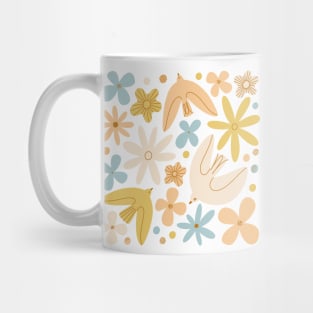 Gentle birds and flowers composition Mug